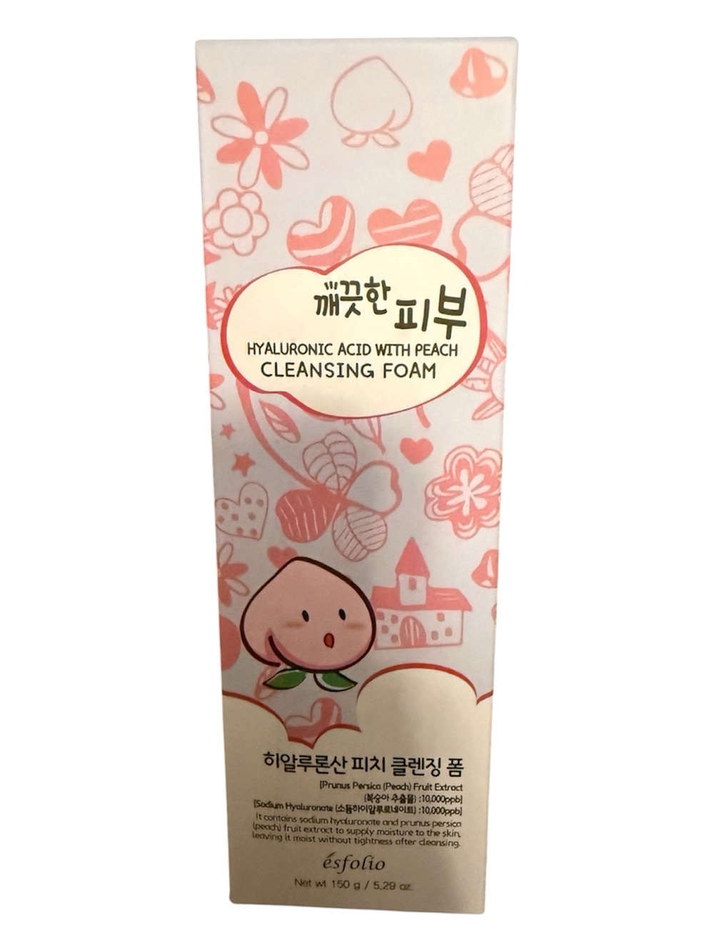 Peach Hyaluronic Acid Cleansing Face Foam — Pink
